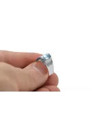 Anneau Aigue-marine Argent sterling 925 Vintage vrc007s